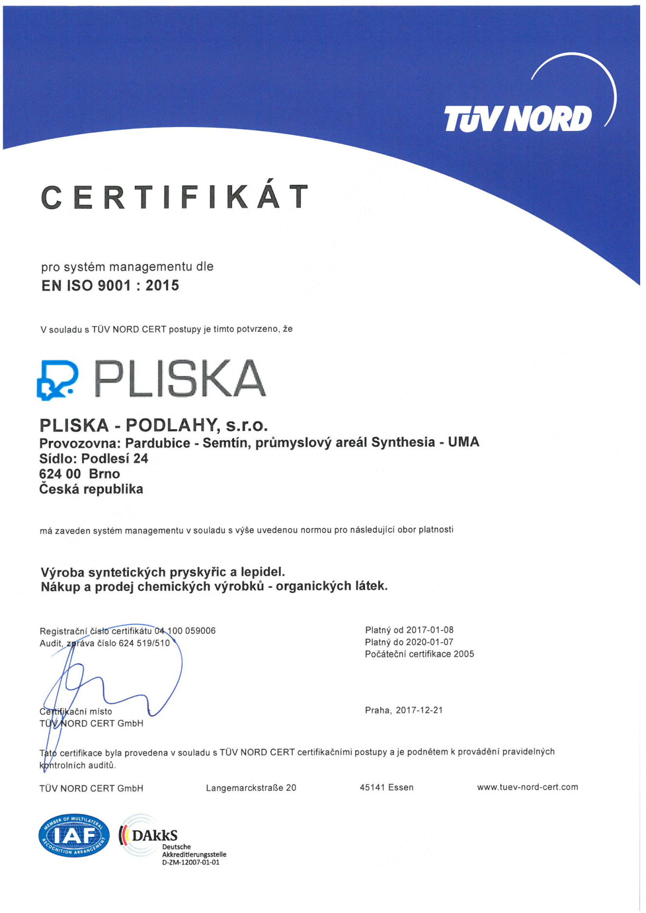 ISO 9001, pliska